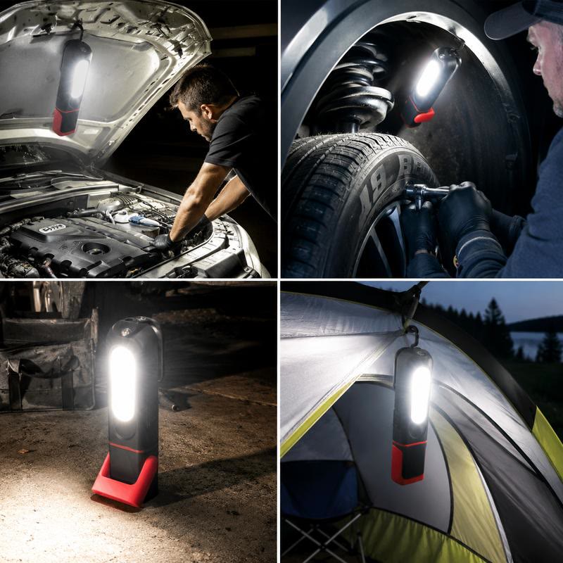 3000LM COB LED Magnetic Mechanic Light with 360° Swivel Hook, Resistant for Car Repair, Garage & Camping - image 2
