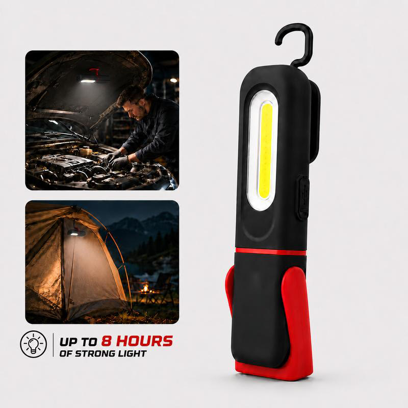 3000LM COB LED Magnetic Mechanic Light with 360° Swivel Hook, Resistant for Car Repair, Garage & Camping - image 1
