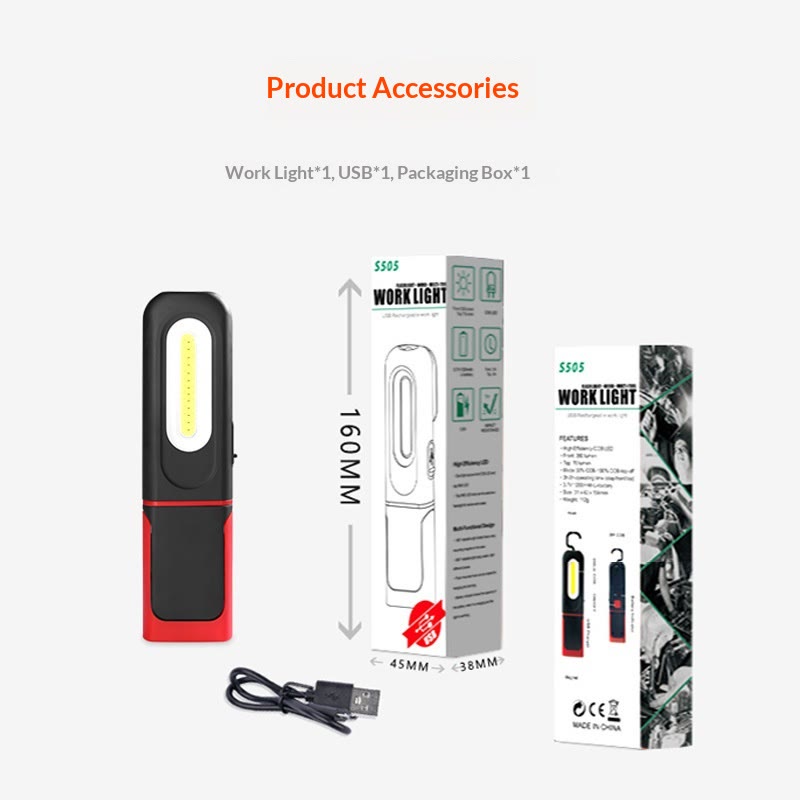 3000LM COB LED Magnetic Mechanic Light with 360° Swivel Hook, Resistant for Car Repair, Garage & Camping - Black - image 10