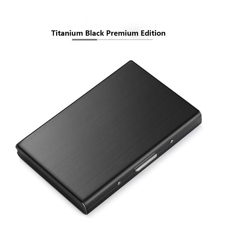 RFID Blocking Stainless Steel Card Holder, Slim Portable Anti‑Theft Metal Credit Card Cas - Black - 🔥BUY 2($19.99 Each) - image 8
