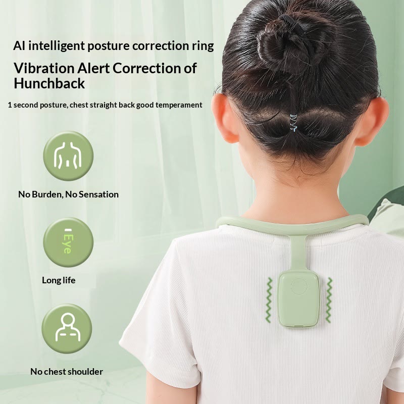AI Smart Neck Posture Corrector Ring, Vibration Reminder Anti‑Hunchback Sitting Posture Trainer - image 1