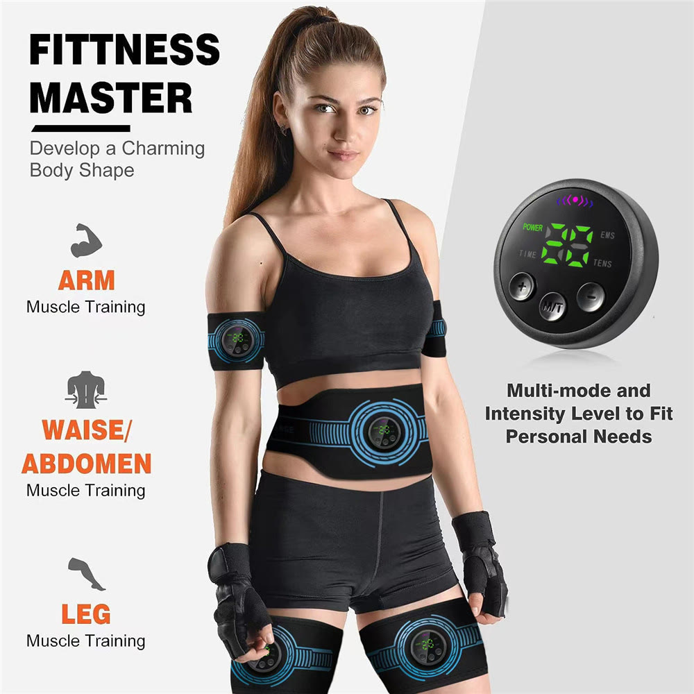 EMS Abdominal Toning Belt, Electric Muscle Stimulator for Abs Waist Arm Thigh Workout - image 1
