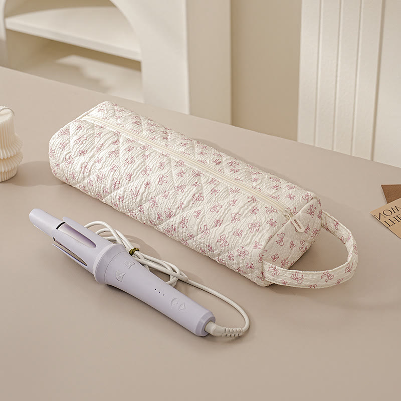 Quilted Multi‑Purpose Storage Bag, Portable Zipper Cosmetic Makeup Pouch with Handle - H - image 14
