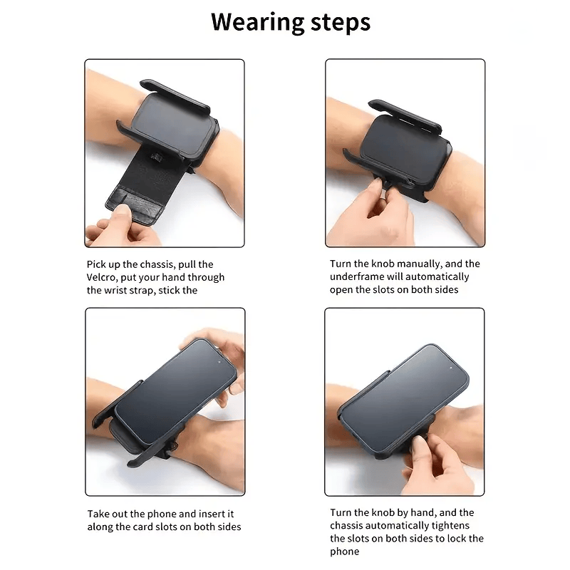 2PCS Adjustable Phone Wrist Armband Holder– 360° Rotatable, Quick-Release Sports Holder for Running & Gym - image 9