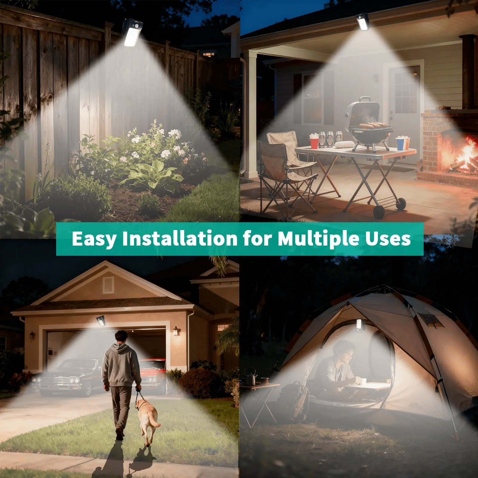Outdoor Solar Light, USB & Solar Powered Clip Light with Motion Sensor, 3 Modes, Waterproof  - image 7