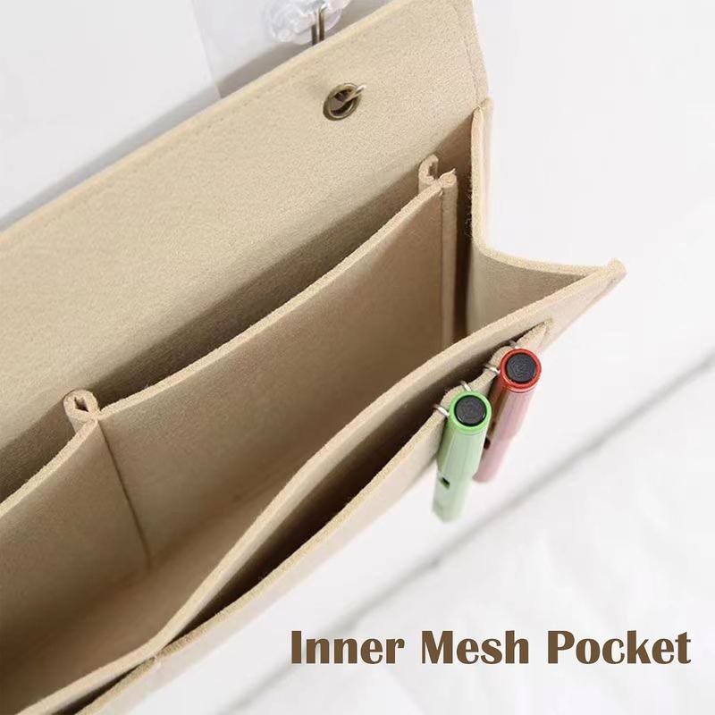 Bedside Caddy, 5 Pockets Felt Bedside Storage Organizer, Hanging Storage Organizer  - image 2