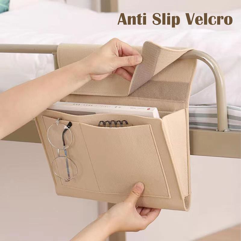 Bedside Caddy, 5 Pockets Felt Bedside Storage Organizer, Hanging Storage Organizer  - Beige - 32*24*8cm - 🔥🔥BUY 3(Save $25) - image 1
