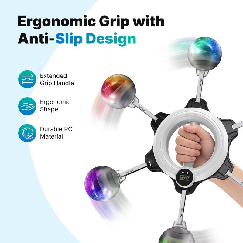 360° Gyroscopic Wrist Trainer with Digital Counter for Grip & Forearm Strength - image 3
