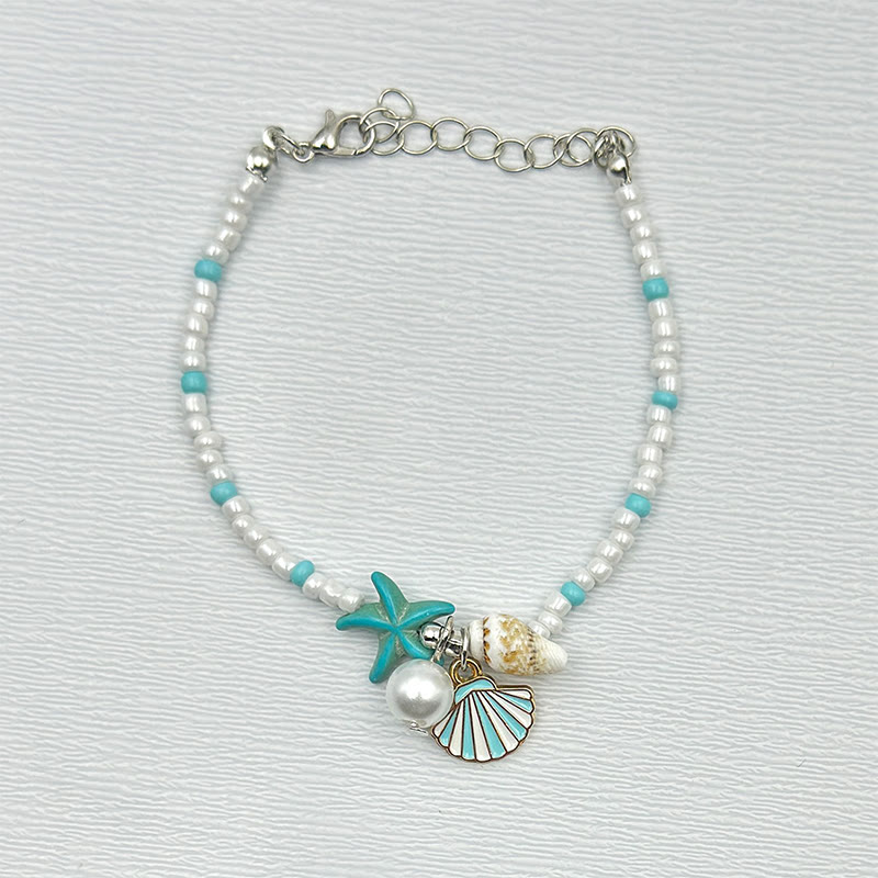 Beach Shell And Starfish Handmade Bracelet - 36 - 15-20cm - image 43