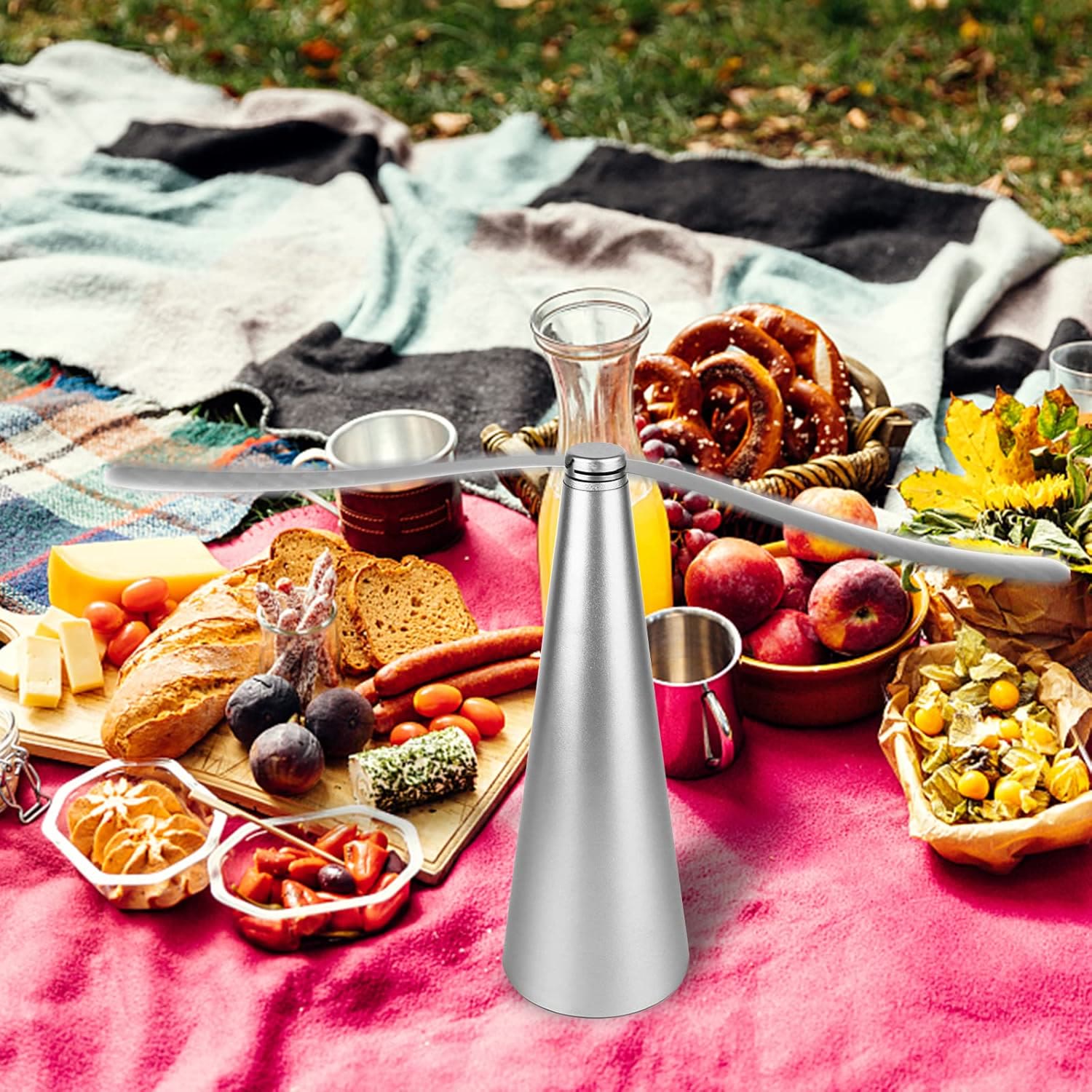 Fly Fan for Outdoor Table Picnic Fly Fan and Food Fan Indoor Outdoor Meal for Party - image 12