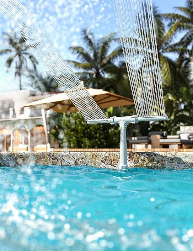 Pool Fountain for Above-Ground & Inground Pools, Outdoor Waterfall Spray - image 7