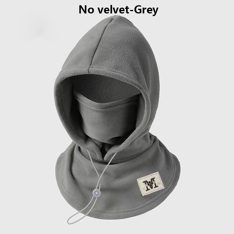 3-in-1 One-piece warm mask hat, Windproof Hat with Face Neck Ear Cover for outdoor Cycling - Grey - No velvet - image 11
