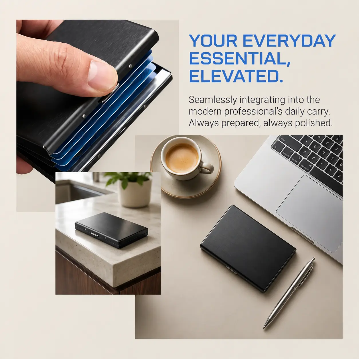 Durable stainless steel card holder shell