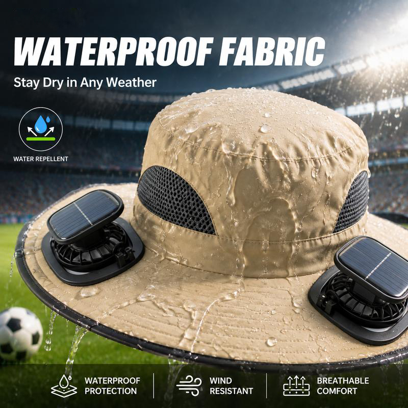 New Solar-Powered Fan Sun Hat, Outdoor UV Protection Cap