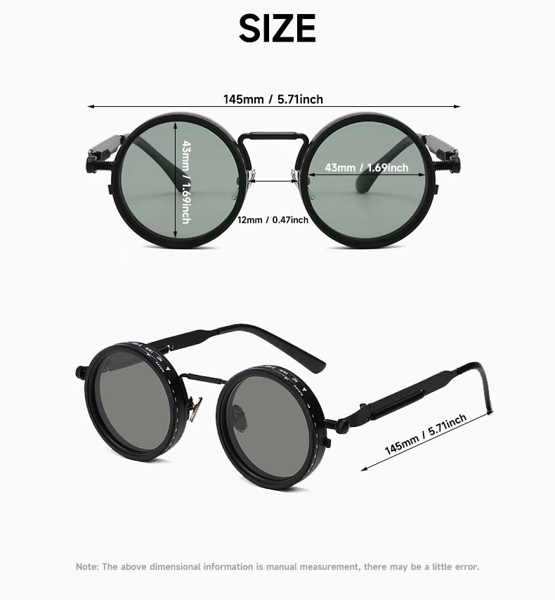 Polarized Round Sunglasses ND9 Adjustable Dimming Sun Glasses - image 4