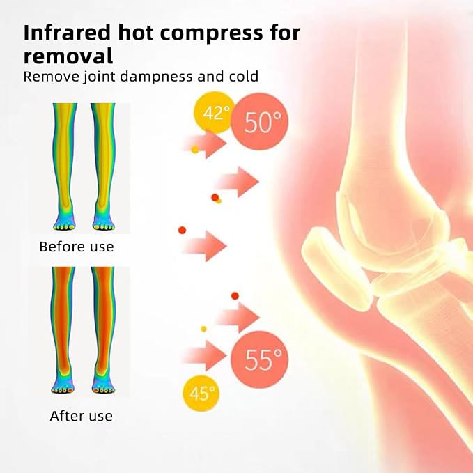 Infrared hot compress therapy device knee massager, home charging vibration massage device - image 4