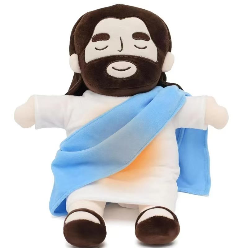 Jesus Plush that Breathes, Jesus Stuffed Doll with Glow&Song - Blue - image 9