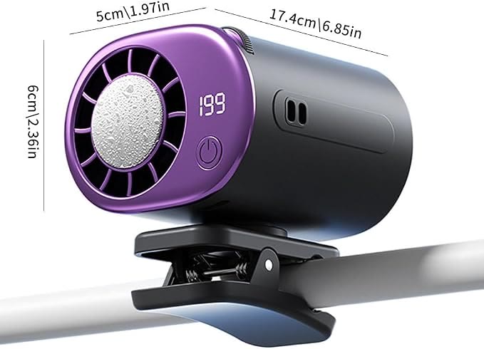 2026 Semiconductor Cooling Car Clip On Fan - 360° Rotation, 199 Speeds Adjustable - image 9