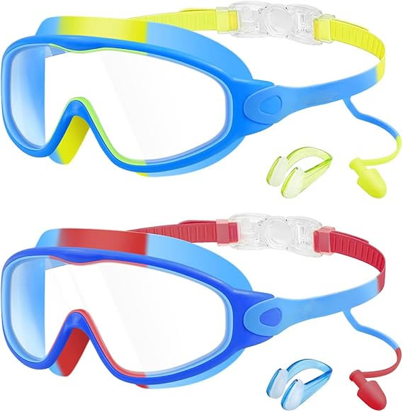 2 Pack Kids Swim Goggles For 3-15 Uv Protection Anti-fog High Definition Waterproof  - H - image 16