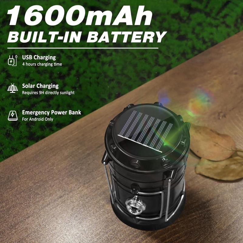 Solar Camping Lantern – Rechargeable LED Lights, Magnetic Base & Hanging Hook - image 7