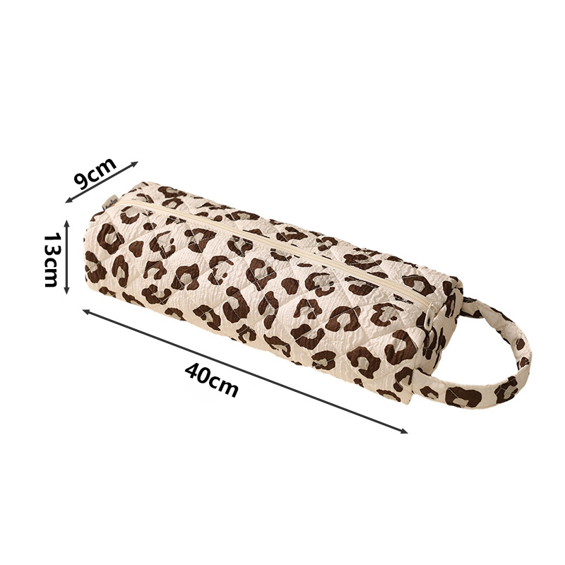 Quilted Multi‑Purpose Storage Bag, Portable Zipper Cosmetic Makeup Pouch with Handle