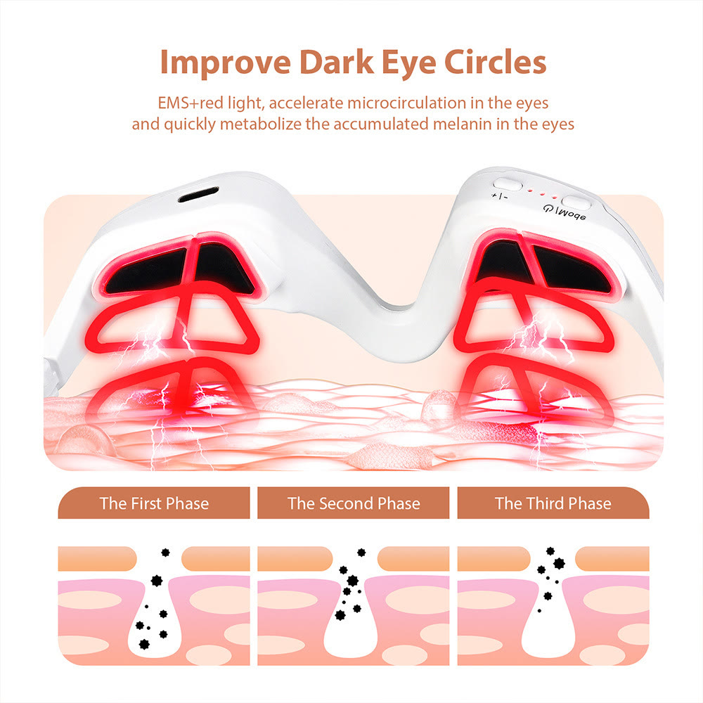 Under-Eye Red Light Therapy Device EMS Eye Massager - image 6
