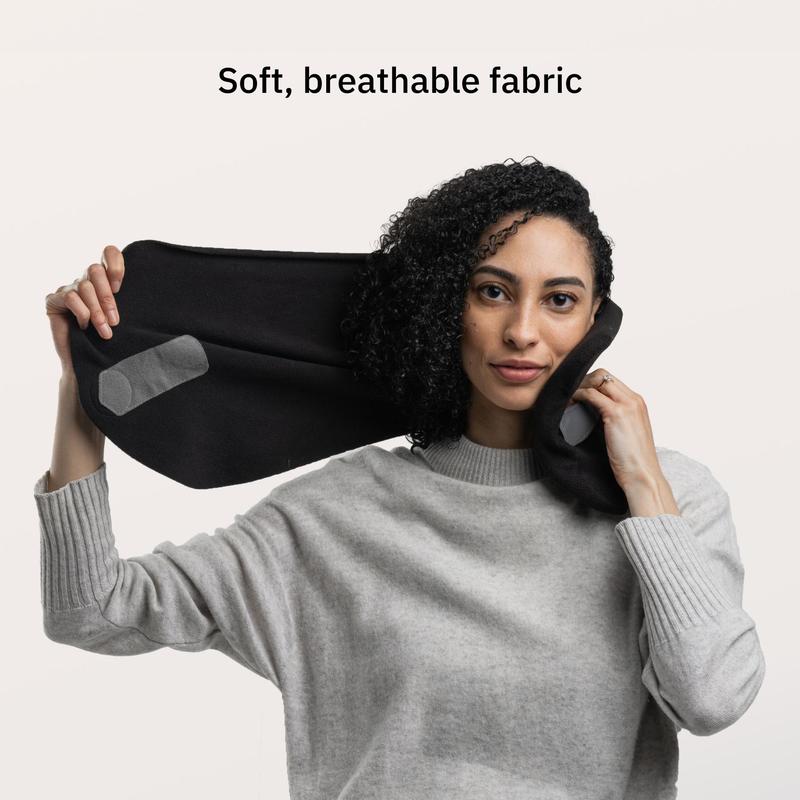 Soft Travel Neck Pillow, Portable Head Support for Office Naps & Trips - Black - 72*28cm - image 1