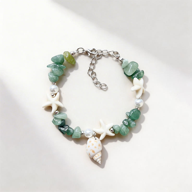 Beach Shell And Starfish Handmade Bracelet - 5 - 15-20cm - image 12