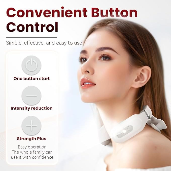Neck Massager with Heat, Portable Shoulder Massager with 4 Heated Heads - image 7