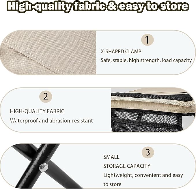 Compact Portable Folding Chair - Ultra-Lightweight All-Weather Camping Accessory - image 5