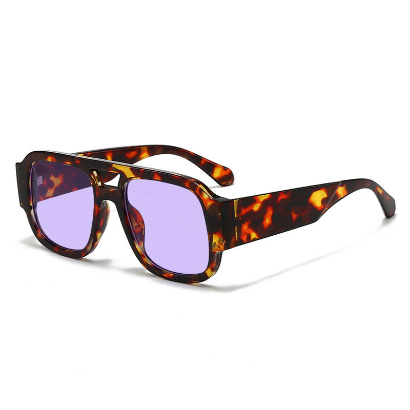 Fashion Personality Uv Protection Sunglasses - Tortoiseshell+Purple - one size - image 16