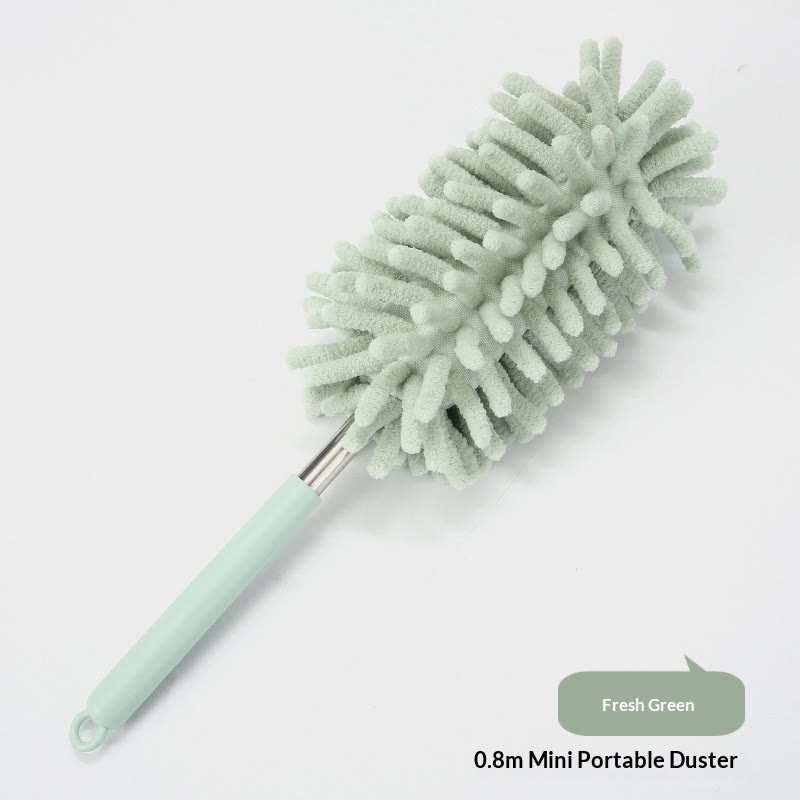 Mini Car Duster Brush, Extendable Microfiber Dusting Tool - Green - image 12