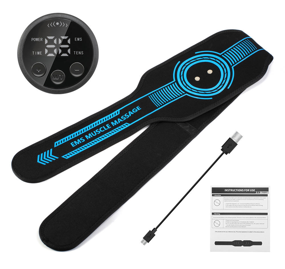 EMS Abdominal Toning Belt, Electric Muscle Stimulator for Abs Waist Arm Thigh Workout - Waist belt - image 15