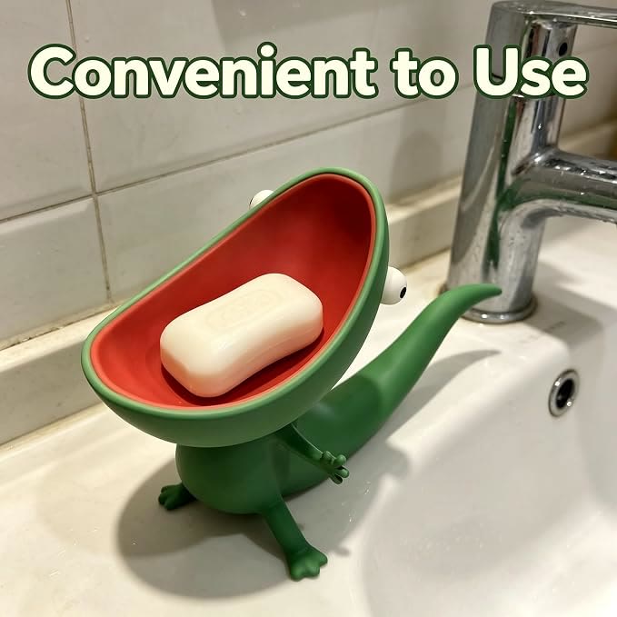Cute multi-functional lizard stand, monster mouth storage box, soap box - image 7