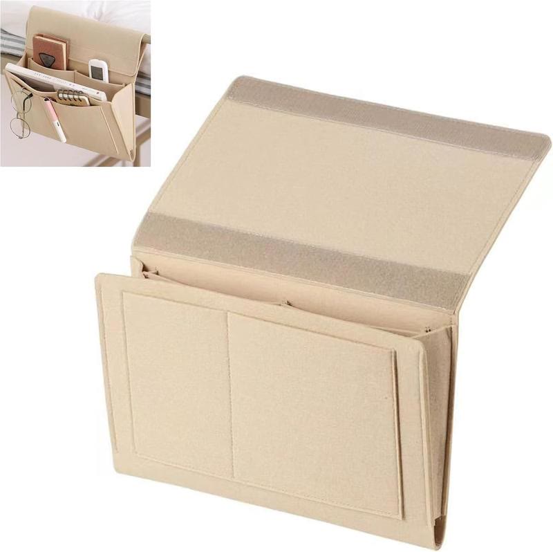 Bedside Caddy, 5 Pockets Felt Bedside Storage Organizer, Hanging Storage Organizer  - image 3