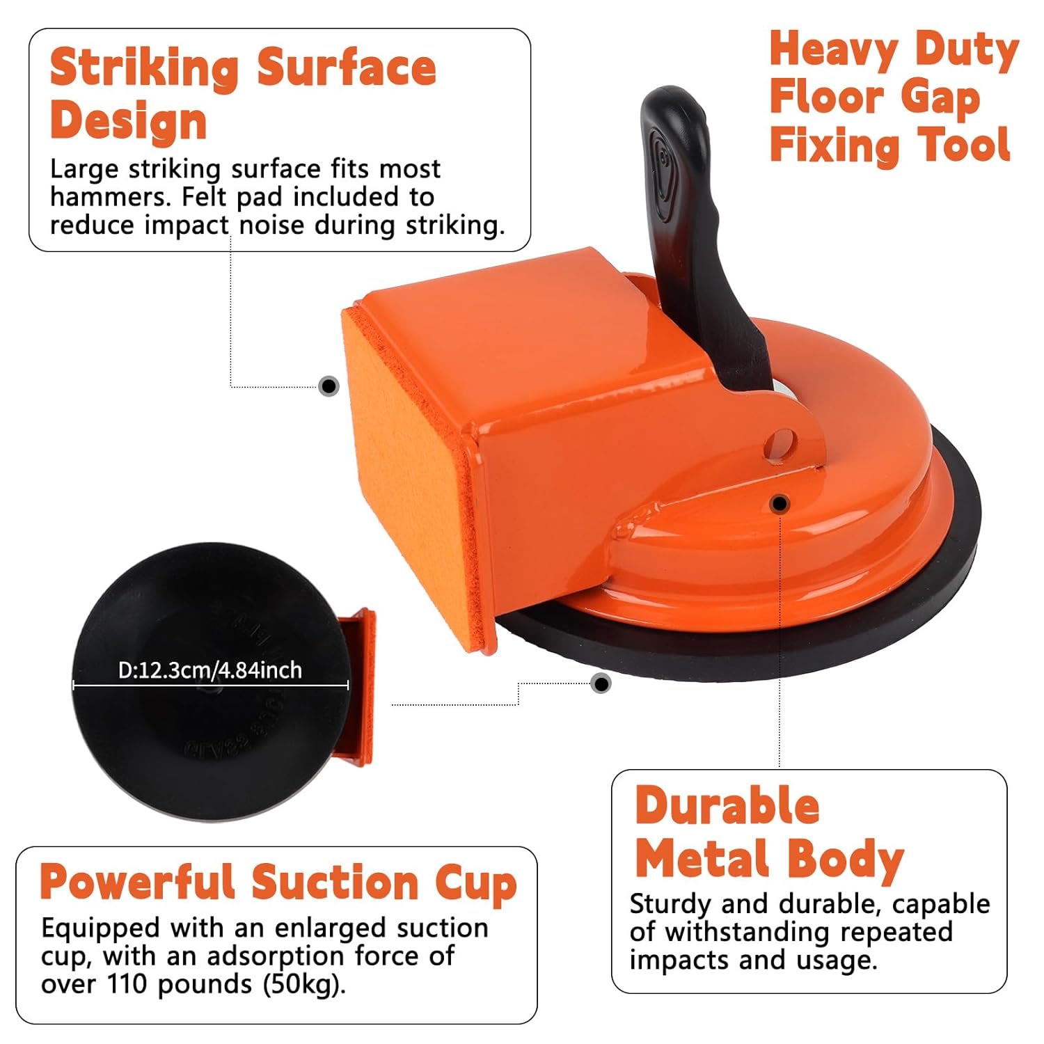 Floor Gap Fixing Tool - Enhanced Suction Cup & Sticky Pads for Laminate, Vinyl, Wood Floor Repairs - image 8