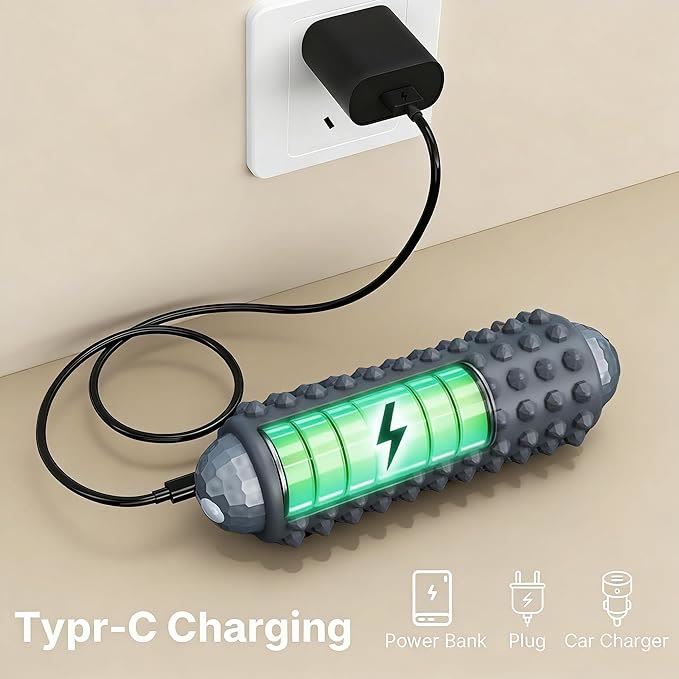 Mini Electric Massage Roller 4 Speeds Vibrating Massage Ball - image 3