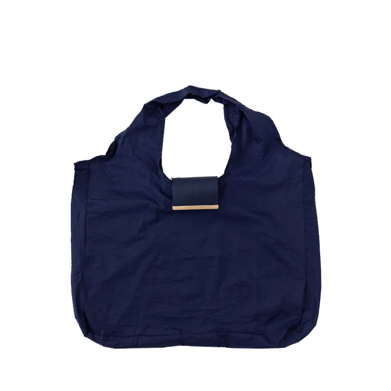 Foldable Keychain Bag – Reusable Expandable Shopping Bag with Key Ring - Dark Blue - 39*28*7cm - image 16