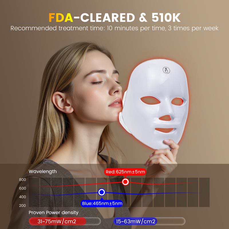 Red light therapy mask, 7-color LED photorejuvenation mask, daily care photorejuvenation - image 3