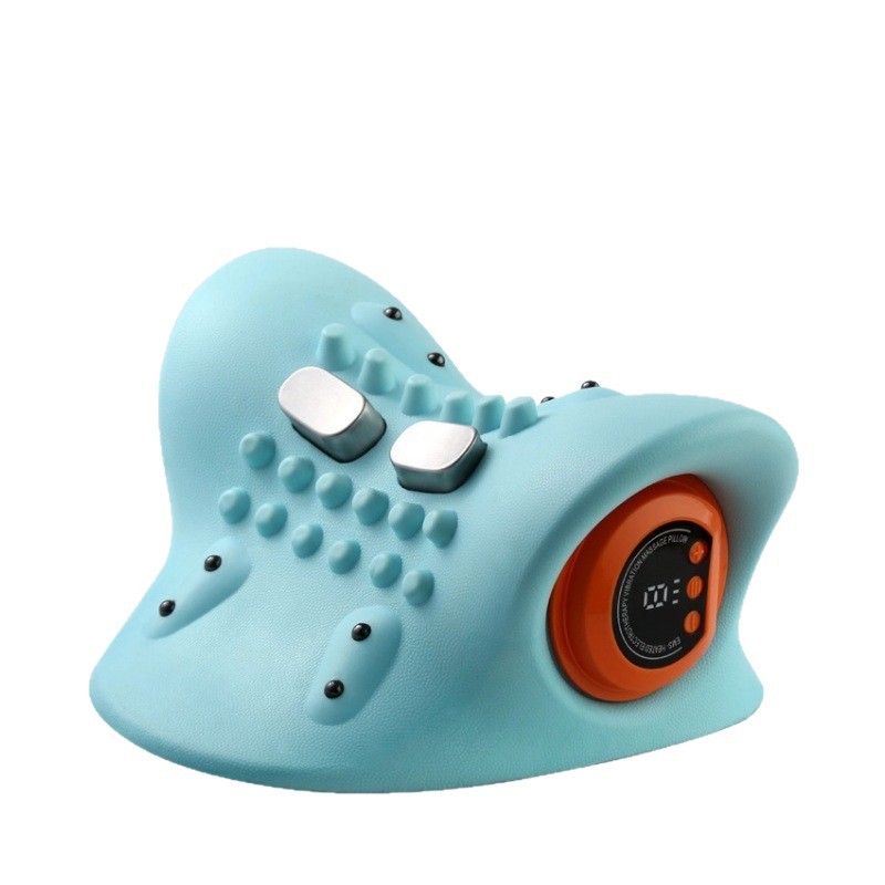 Neck Massager 2026 New Upgrade 3 in 1 Portable Massager with Heat &Comfortable Stretching - Sky Blue - image 13
