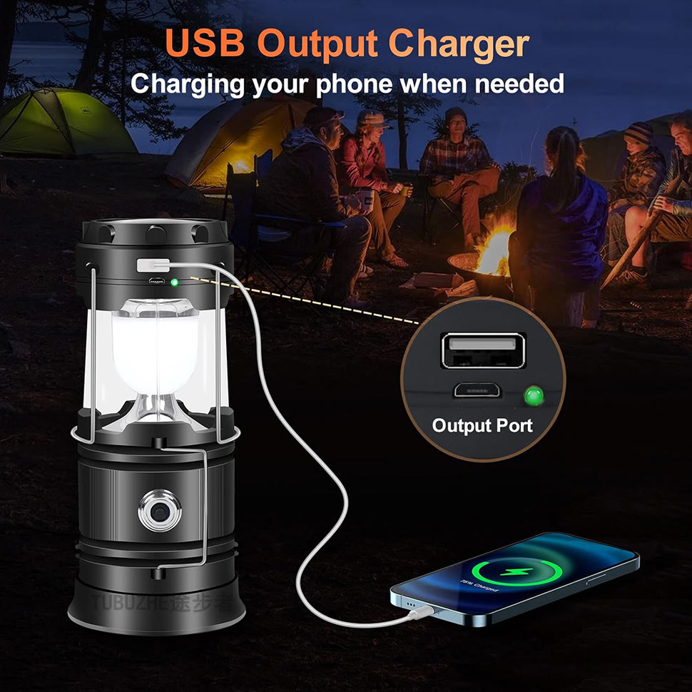 Solar Camping Lantern – Rechargeable LED Lights, Magnetic Base & Hanging Hook - image 9