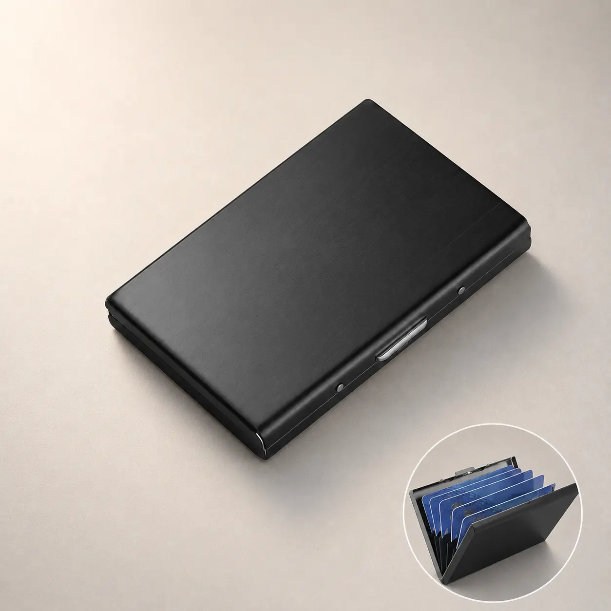 Stainless steel RFID blocking card holder for everyday carry