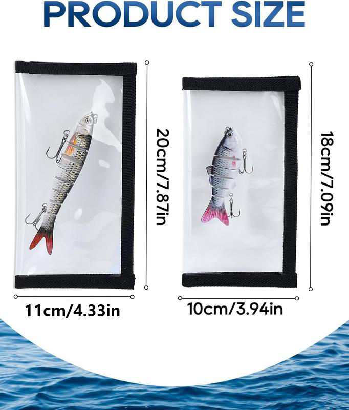 Clear PVC Fishing Lure Hook Covers, Puncture Resistant Safe Bait Wraps（10Pcs）