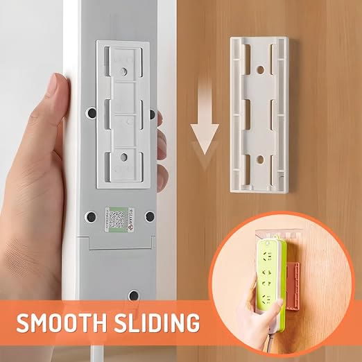 Adhesive Socket Holder – Punch-Free Wall Mount with Cable Organizer Clips - image 11