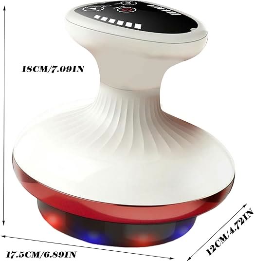 Electric Gua Sha Massager, Cupping & Meridian Scraping Device - Red - image 5