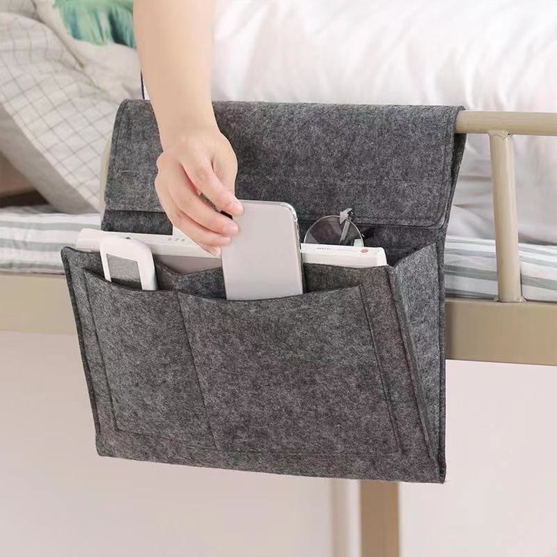 Bedside Caddy, 5 Pockets Felt Bedside Storage Organizer, Hanging Storage Organizer  - Grey - 32*24*8cm - 🔥🔥BUY 3(Save $25) - image 8