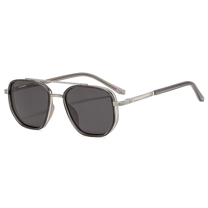 Fashion Vacation Double Bridge Sunglasses - Silver - one size - image 10