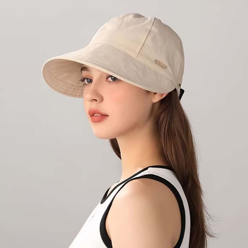 Women's Wide Brim Sun Visor Hat - UPF 50+ Open Top Cap - image 4