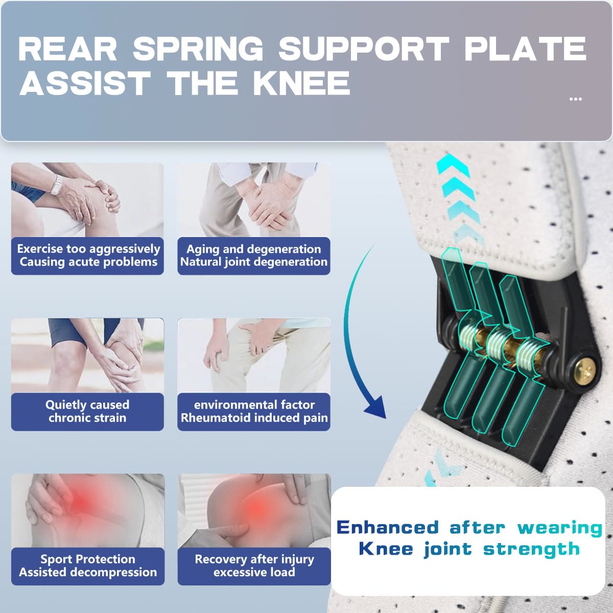 Knee Booster,KneeBooster Brace Joint Support Spring Stabilizer（2pcs) - image 6