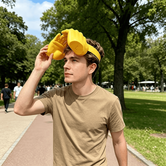 Funny Hand Shaped Sun Visor Hat, Novelty Palm Design Summer Sunshade Cap - image 5
